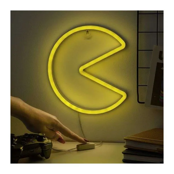 Pac-Man falra szerelhető LED neon hangulatvilágítás