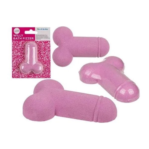 Pink, pénisz formájú eper illatú fürdőbomba