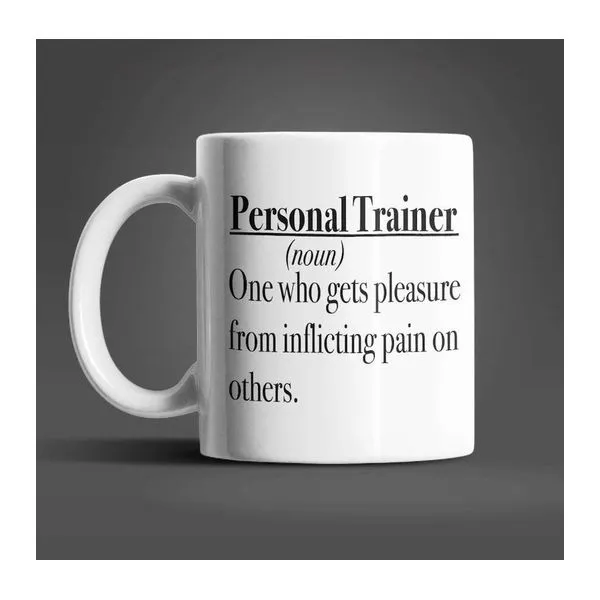 Personal Trainer feliratú fehér kerámia bögre