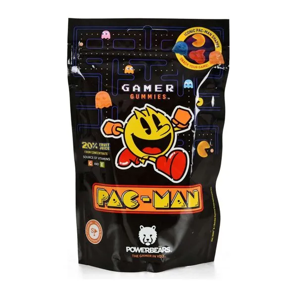Powerbears Pac-Man Gamer Gummies gyümölcsös gumicukor 125 g-os zacskóban