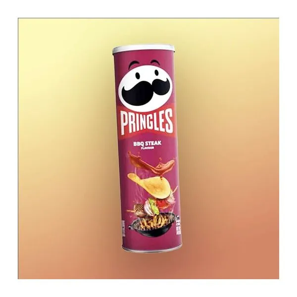 Pringles BBQ Steak ízű chips 110 g-os csőben