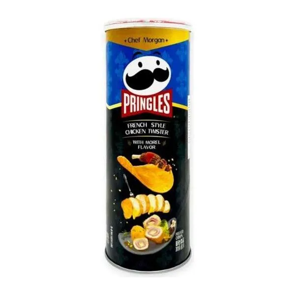 Pringles French Style Chicken Twist With Morel kucsmagombás chips 80 g-os dobozban