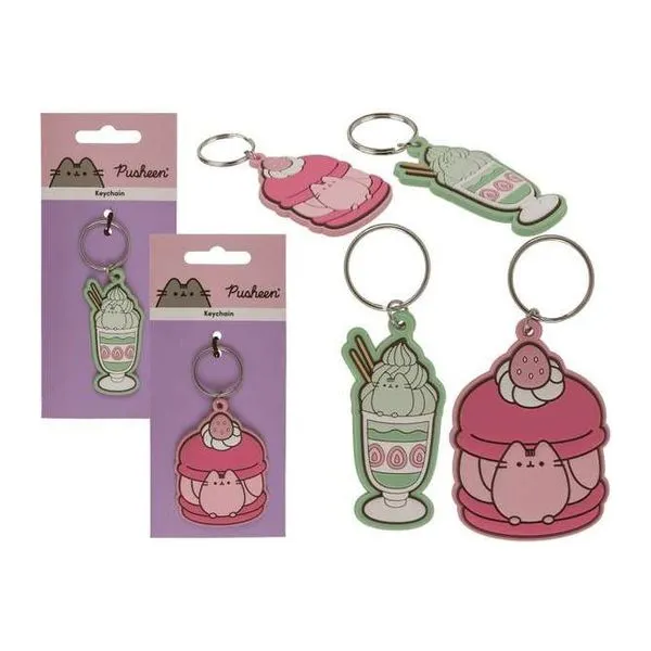 Pusheen cica kulcstartó