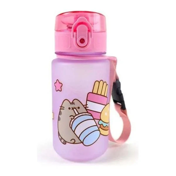 Pusheen macska mintás csőrös ütésálló gyerek kulacs 350 ml