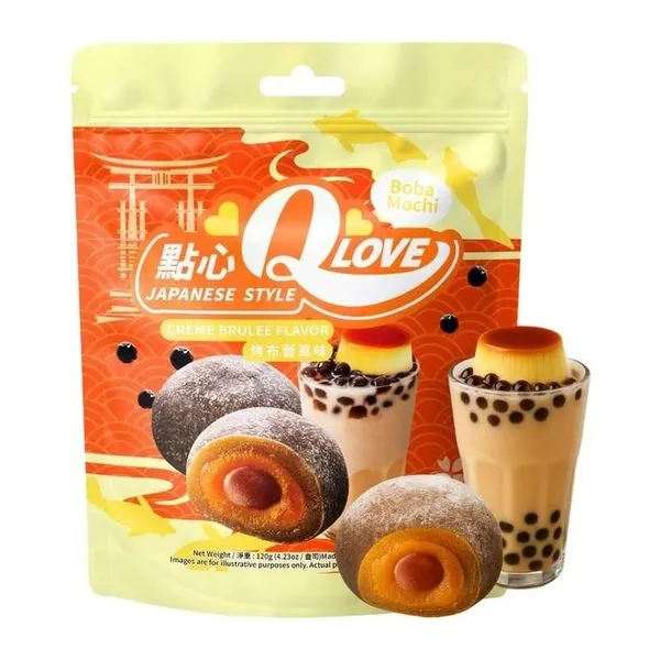QLove Boba Creme Brulee mochi 120 g-os csomagban