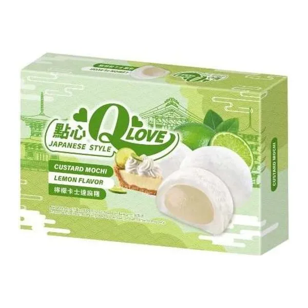 QLove Lemon Custard Mochi citromkrémes mochi 168 g-os csomagban