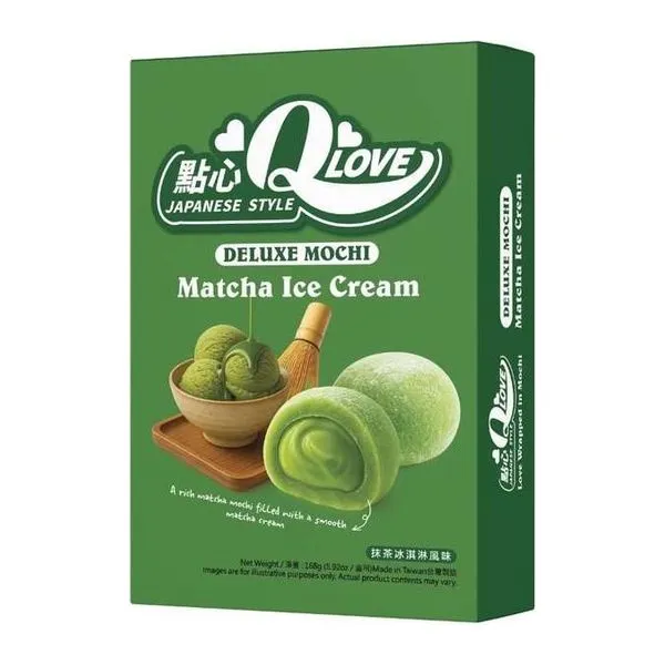 QLove Matcha Ice Cream Deluxe Mochi 168 g-os csomagban