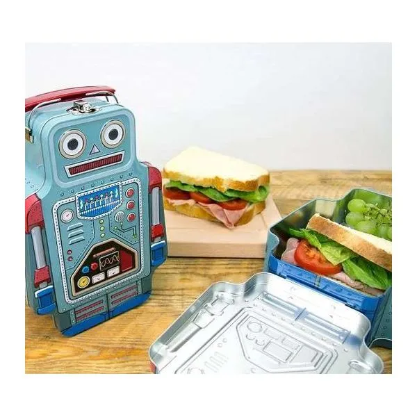 Robot formájú uzsonnás doboz