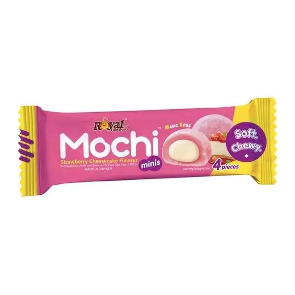 Royal Family Mochi Mini Strawberry CheeseCake epres sajttorta ízű mini mochi, 40 g