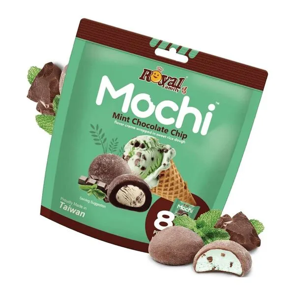Royal Family Mochi Mint Chocolate Chip mentás mochi 120 g-os csomagban