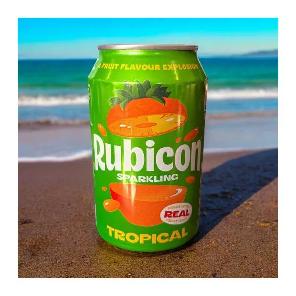 Rubicon Sparkling Tropical szénsavas trópusi üdítő 330 ml-es dobozban