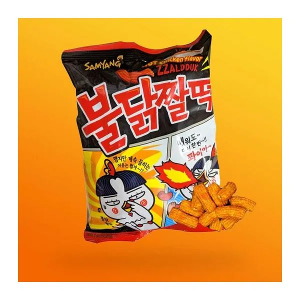 Samyang Buldak Zaldduk csípős csirke ízű snack 120 g-os csomagolásban