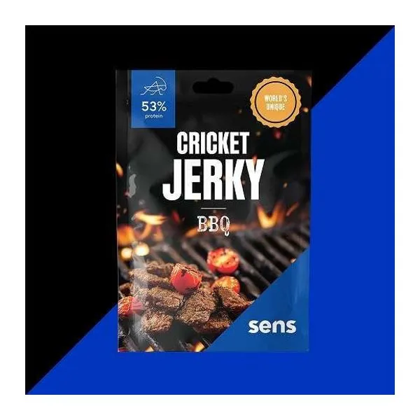 Sens Cricket Jerky BBQ ízű tücsök snack 25 g-os kiszerelésben
