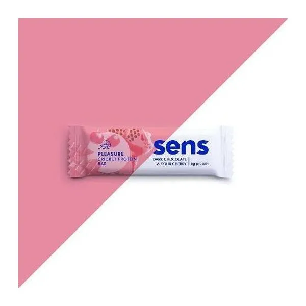 Sens Cricket Protein Bar tücsökliszttel, étcsokoládé és meggy ízű szelet 40 g