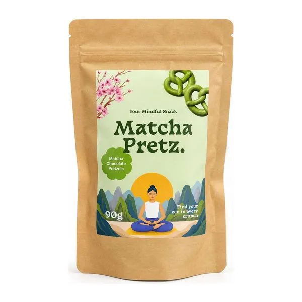 Sens Matcha Chocolate Pretzels matcha-fehércsokoládéval bevont perec 90 g