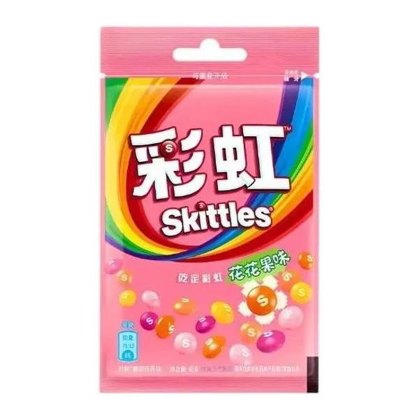 Skittles Floral Fruit Candy ázsiai gyümölcsös-virágos cukorka 40 g-os zacskóban
