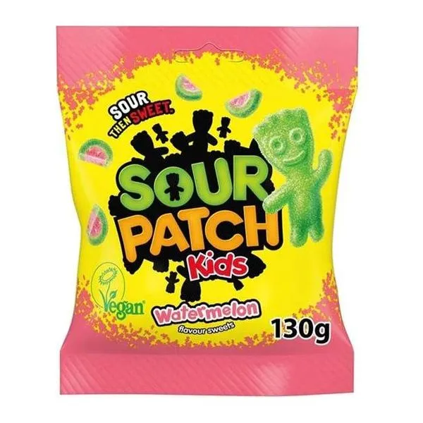Sour Patch Kids Watermelon görögdinnyés savanyú gumicukor 130 g-os zacskója