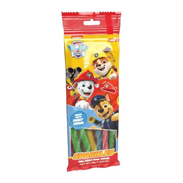 Sparkles Filled Sour Belt Mancs Őrjárat töltött savanyú gumicukorszalag 80 g