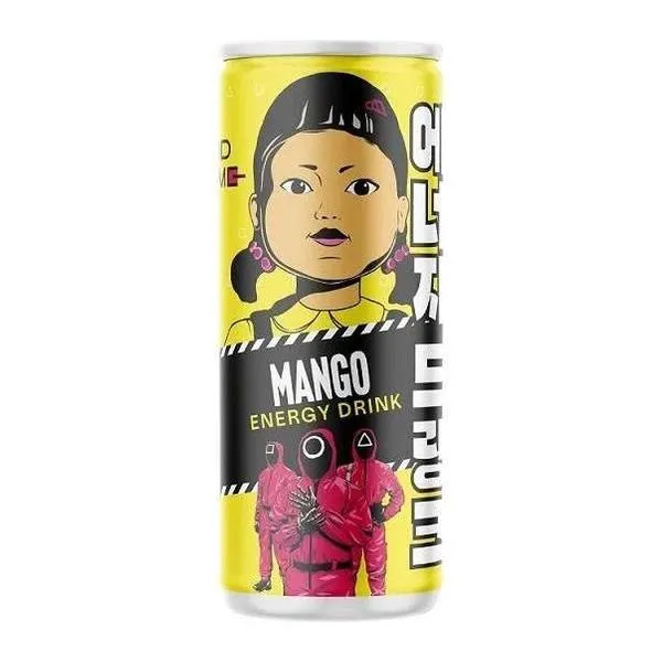 Squid Game Mango Energy Drink mangó ízű energiaital 250 ml-es dobozban