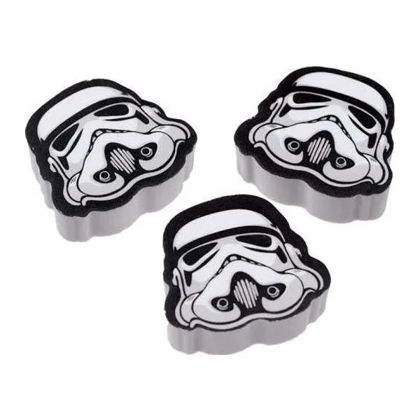 Star Wars Stormtrooper radír szett, 3 darab gumi radír