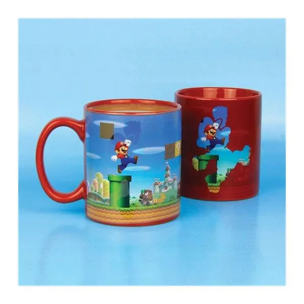 Super Mario hőre változó kerámia bögre