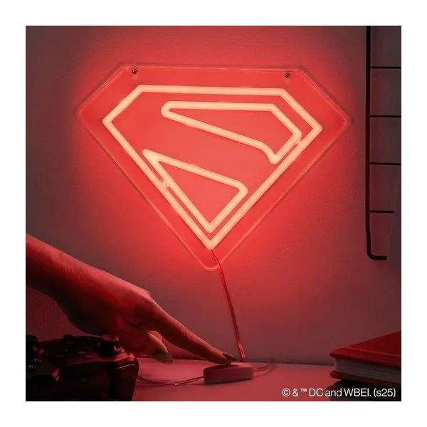 Superman logó alakú falra szerelhető LED neon hangulatvilágítás
