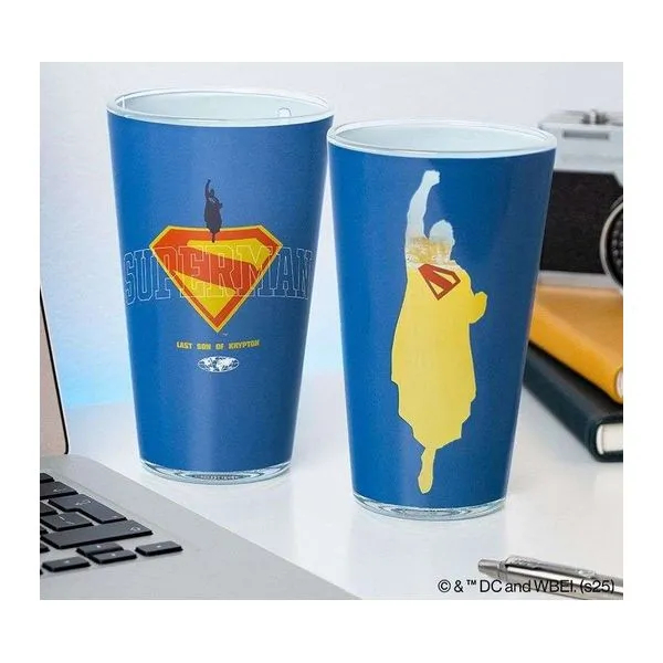 Superman logós üvegpohár 440 ml