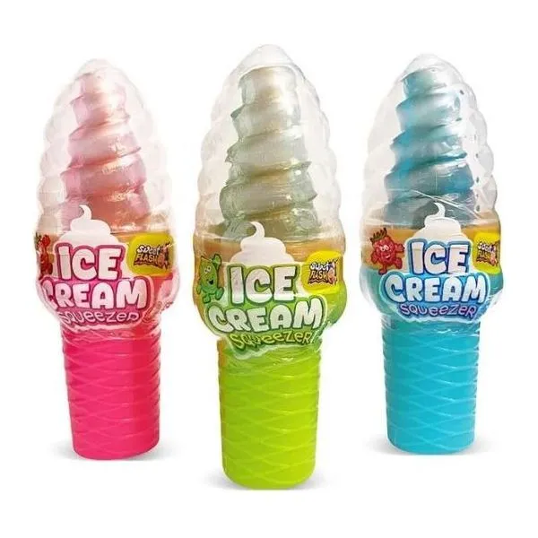 Sweet Flash Ice Cream Squeezer fagyi alakú nyalóka cukorgéllel