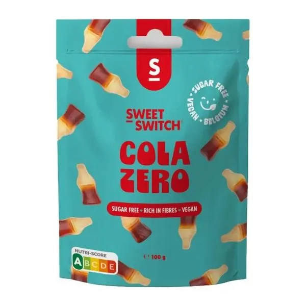 Sweet-Switch Cola Zero cola palack alakú cukormentes gumicukor 100 g