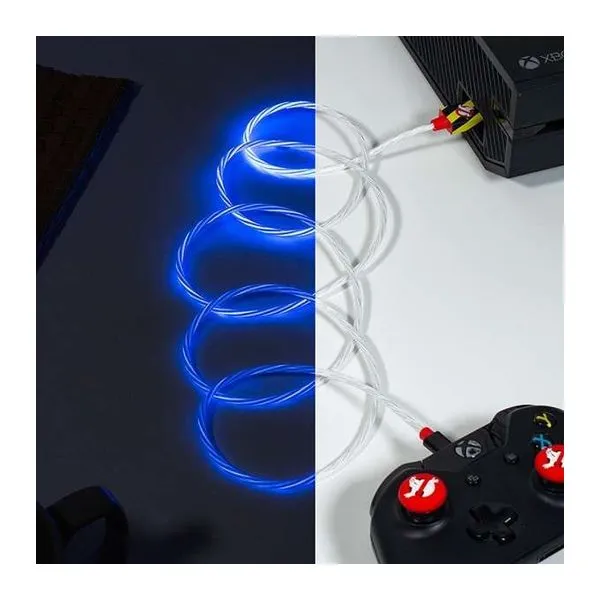 Ghostbusters logós világító mikro USB töltőkábel joystick sapkákkal