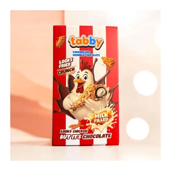 Tabby Chicken Chocolate csirkecomb alakú krémmel töltött csokoládé 50 g