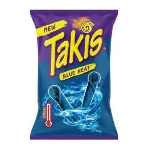 Takis Blue Heat chilis-lime ízű tortilla chips 100 g-os zacskóban