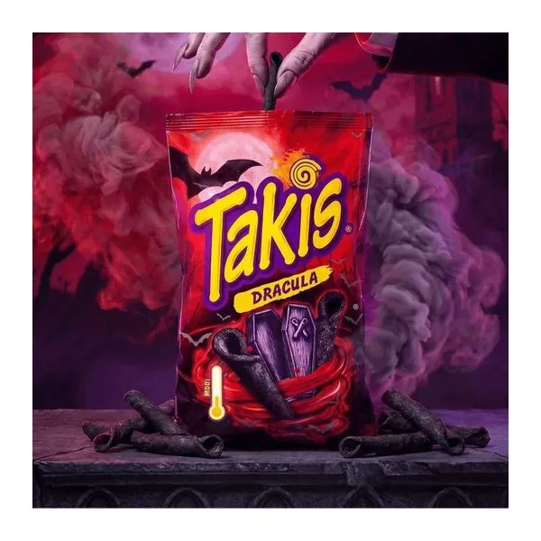 Takis Dracula Limited Edition teriyaki ízű tortilla chips 100 g-os zacskóban