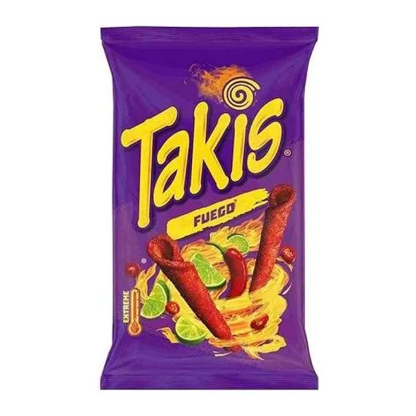 Takis Fuego Hot Chips chili és lime ízű sült kukoricasnack 100 g-os zacskóban