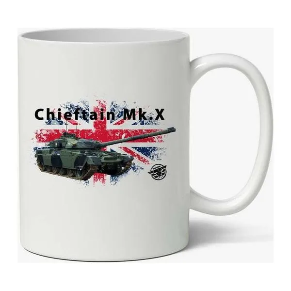 Tankfan kerámia bögre Chieftain harckocsi mintával