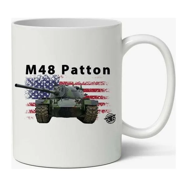 Tankfan kerámia bögre M48 Patton harckocsi mintával