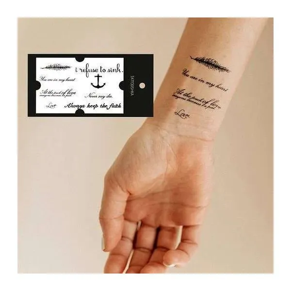 Tattooshka lemosható tetoválásív horgony motívummal