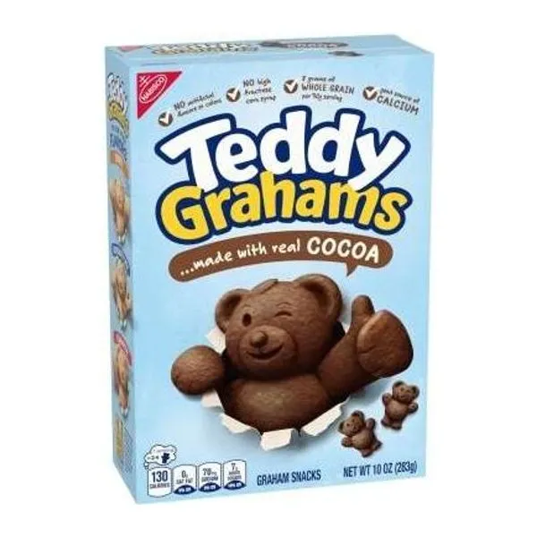 Teddy Grahams Chocolate csokoládés maci formájú keksz 283 g-os dobozban