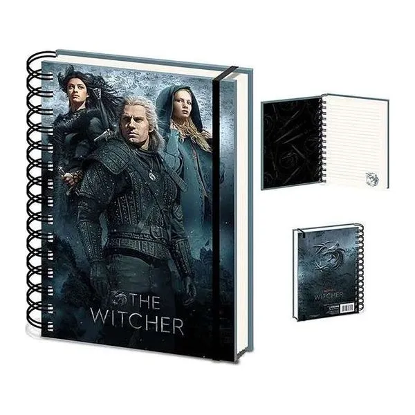 The Witcher témájú prémium A5-ös spirál jegyzetfüzet