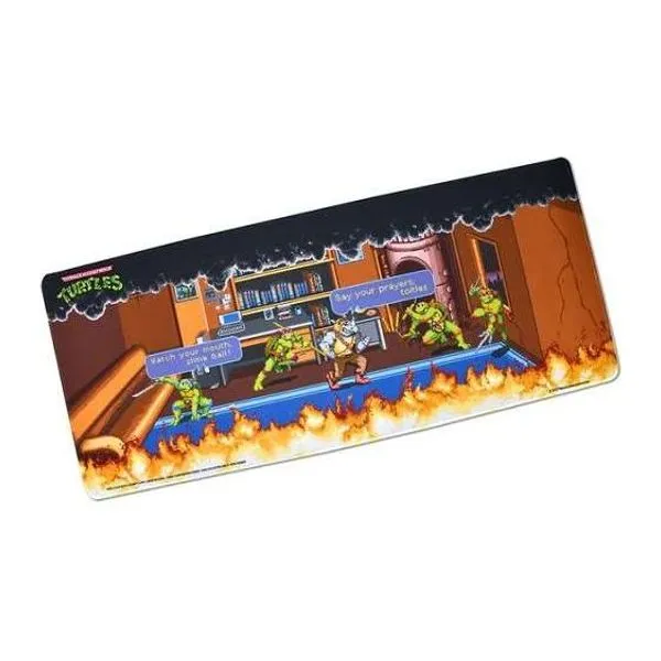 Tini Nindzsa Teknőcök mintás XL gaming egérpad, 70 x 30 cm-es neoprén asztali alátét