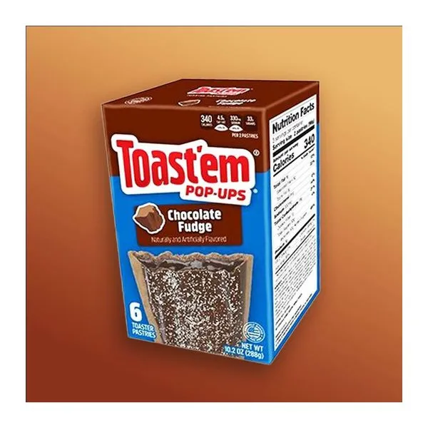 Toastem Pop Ups Chocolate Fudge csokoládés sütemény 288 g-os csomagolásban