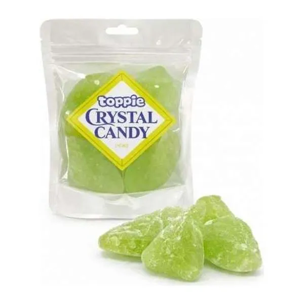 Toppie Crystal Candy Emerald Lychee ízű zselés kristálycukorka 80 g