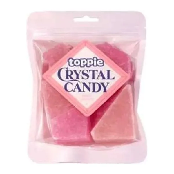 Toppie Crystal Candy Rose Quartz Strawberry rózsaszín kristálycukorkák 80 g