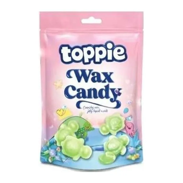Toppie Wax Candy Turtle Apple zöld alma ízű cukorka viaszkapszulában