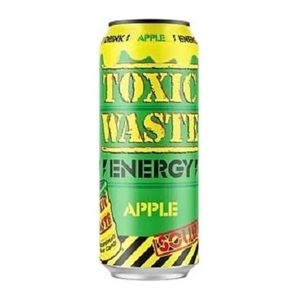 Toxic Waste Sour Apple savanyú almás energiaital 500 ml-es dobozban