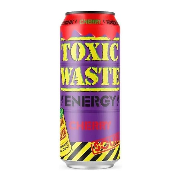 Toxic Waste Sour Cherry savanyú cseresznyés energiaital 500 ml-es dobozban