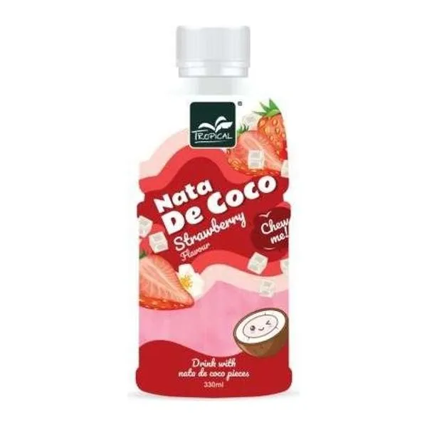 Tropical Nata de Coco Strawberry eper ízű ital kókuszdarabokkal 330 ml