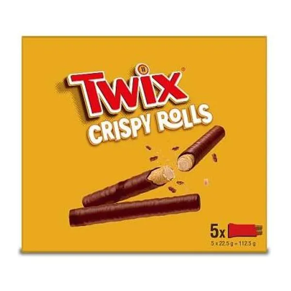 Twix Milk Chocolate Crispy Rolls Snack multipack 112g