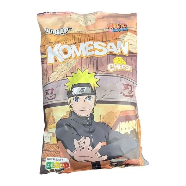 Ultra Pop Naruto Komesan sajt ízű rizschips 60 g-os zacskóban