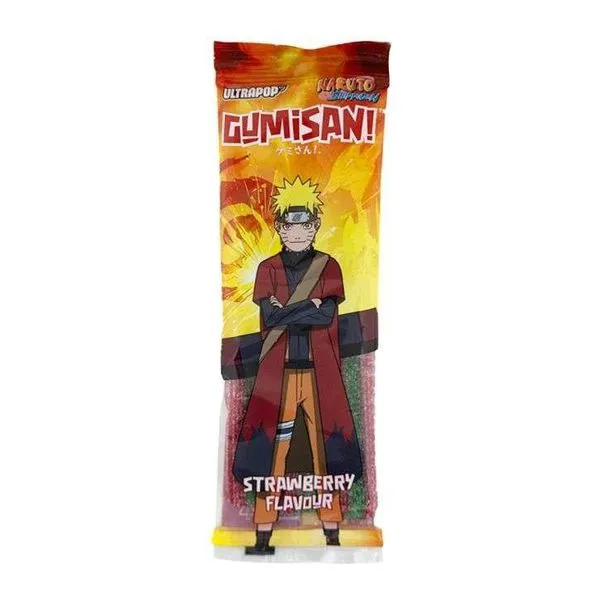 UltraPop Gumisan Naruto Parchemin Strawberry eper ízű gumicukor 75 g-os csomagban